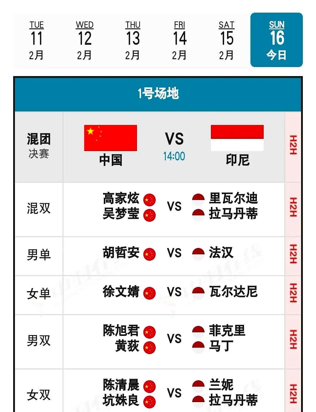 关于印尼羽毛球队爆冷中国羽毛球队，陶菲克完成帽子戏法的信息