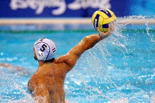 乌拉圭队在水球比赛中大放异彩